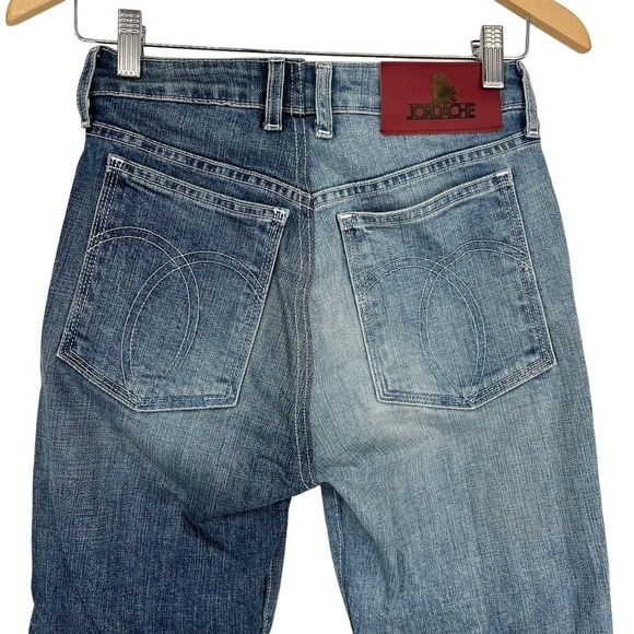 Y2K Jordache Skinny Jeans Vintage Crop 2-Tone Mid Rise 26 - Picture 5 of 12